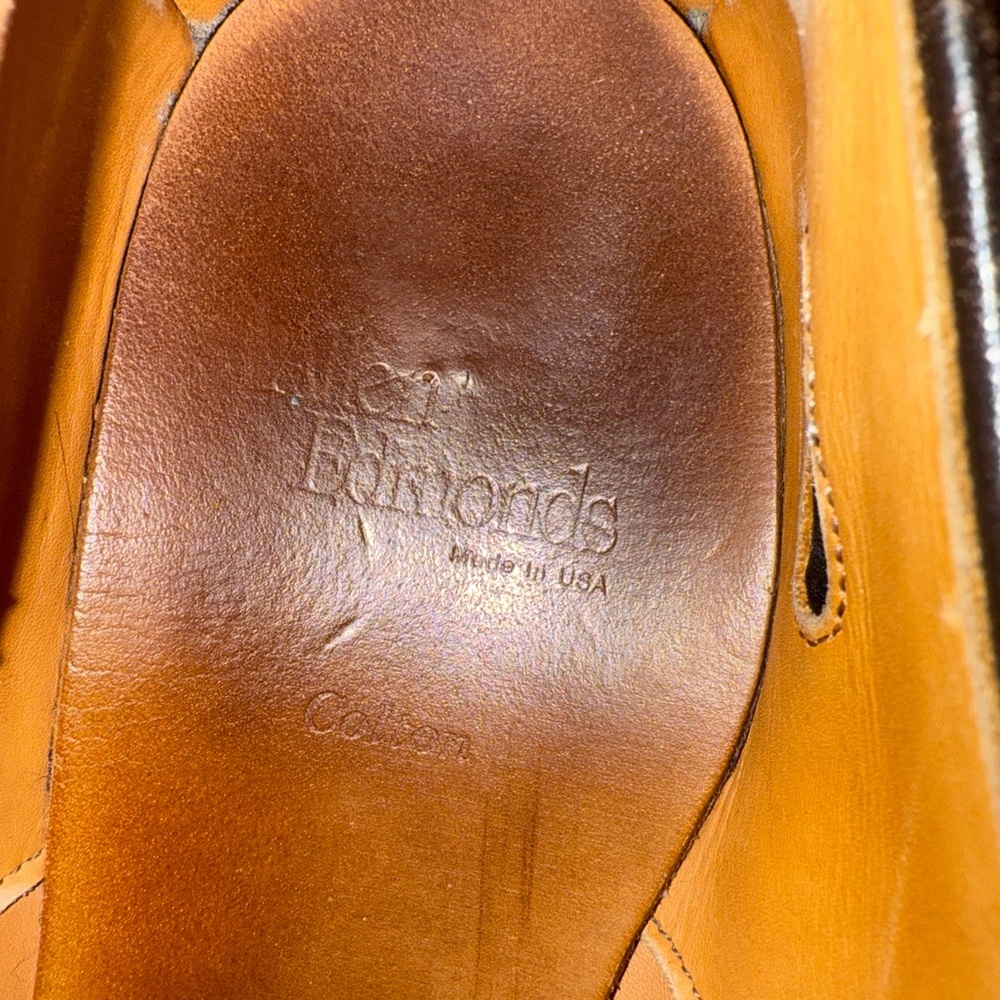 Allen Edmonds Strand Men's Size 9 D Cap Toe Oxford Walnut Leather Shoes 1635 - Picture 9 of 11